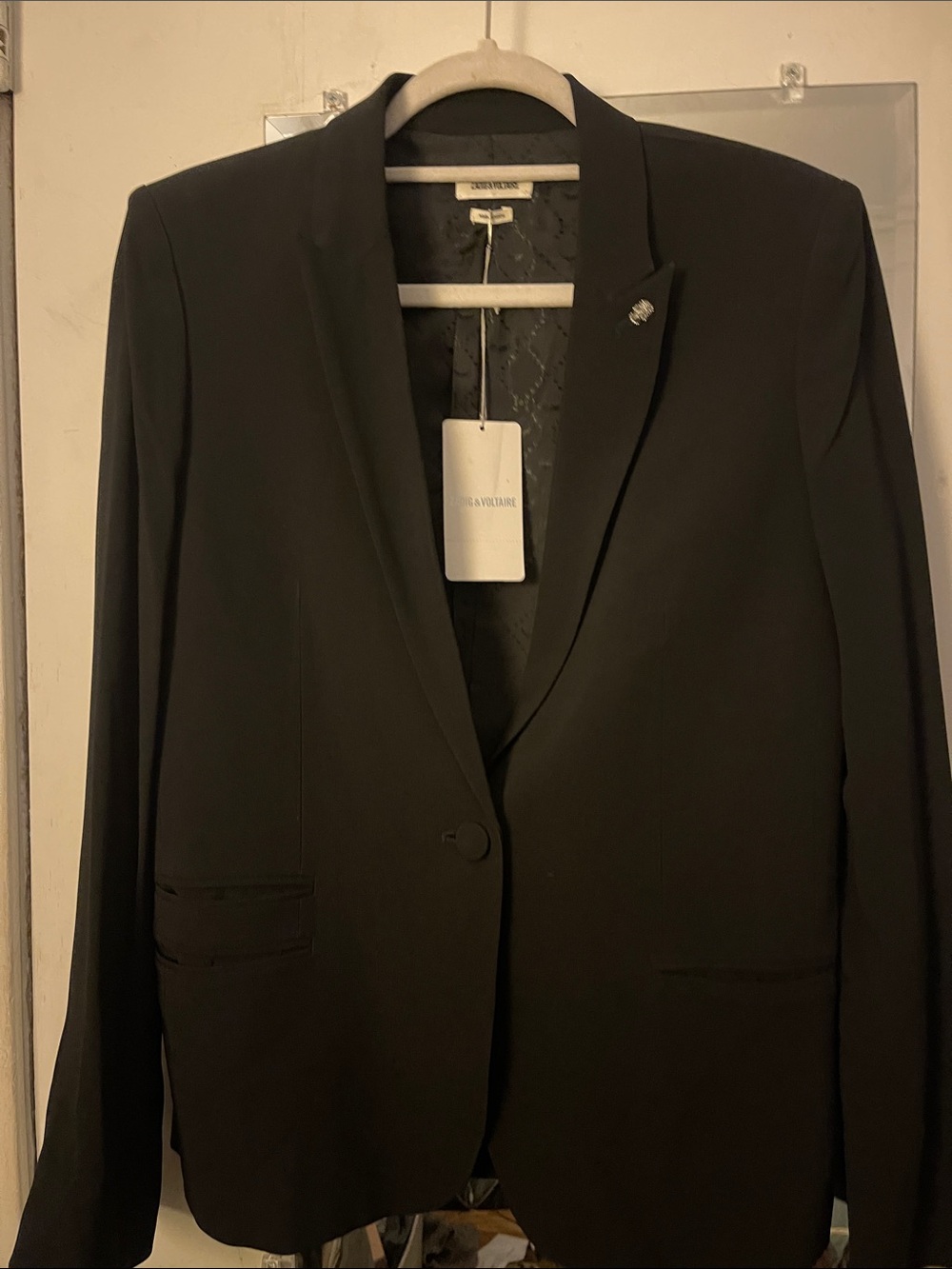 Zadig & Voltaire Black Single-Button Blazer Brand New